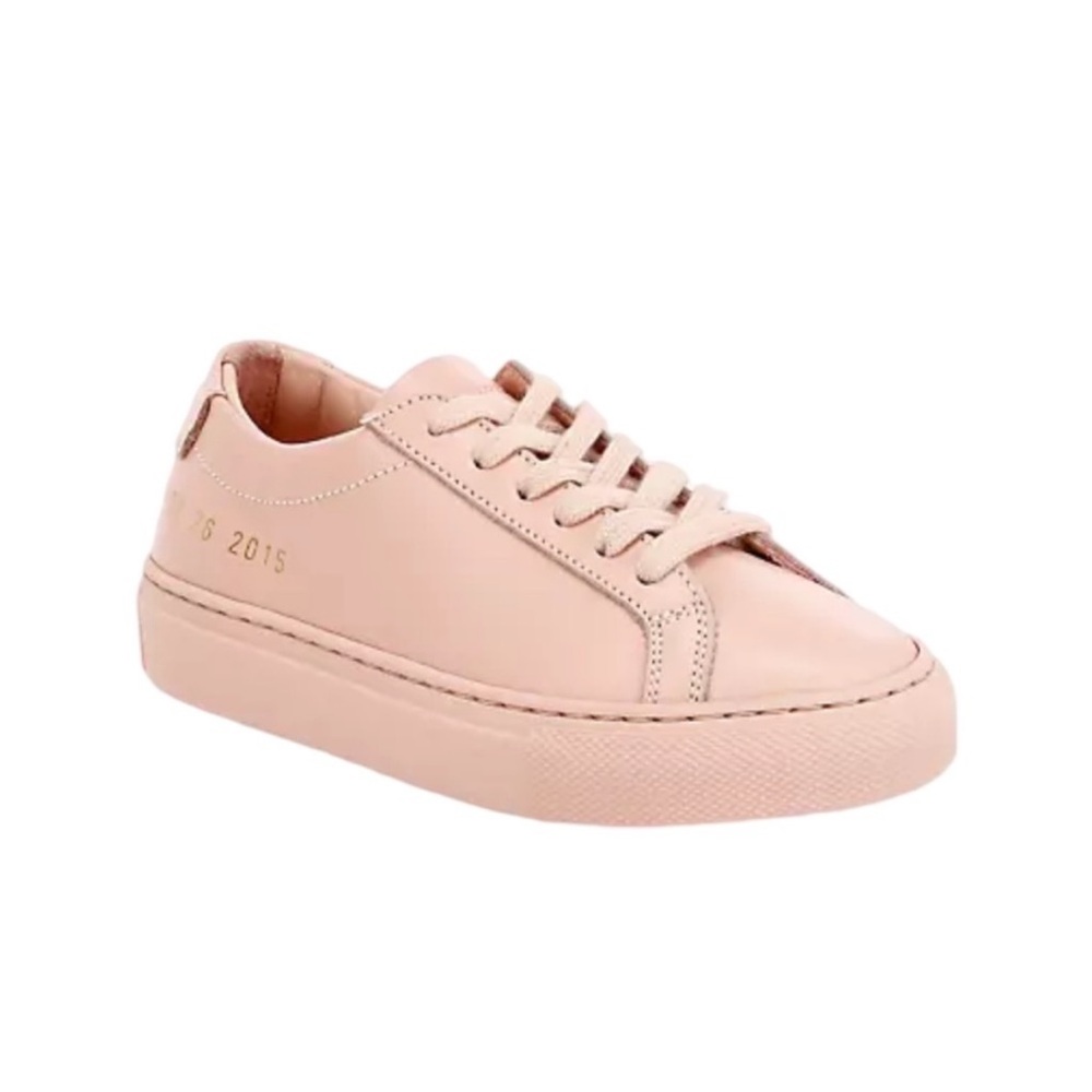 COMMON PROJECTS GIRLS ORIGINAL ACHILLES LEATHER LOW-TOP SNEAKERS
